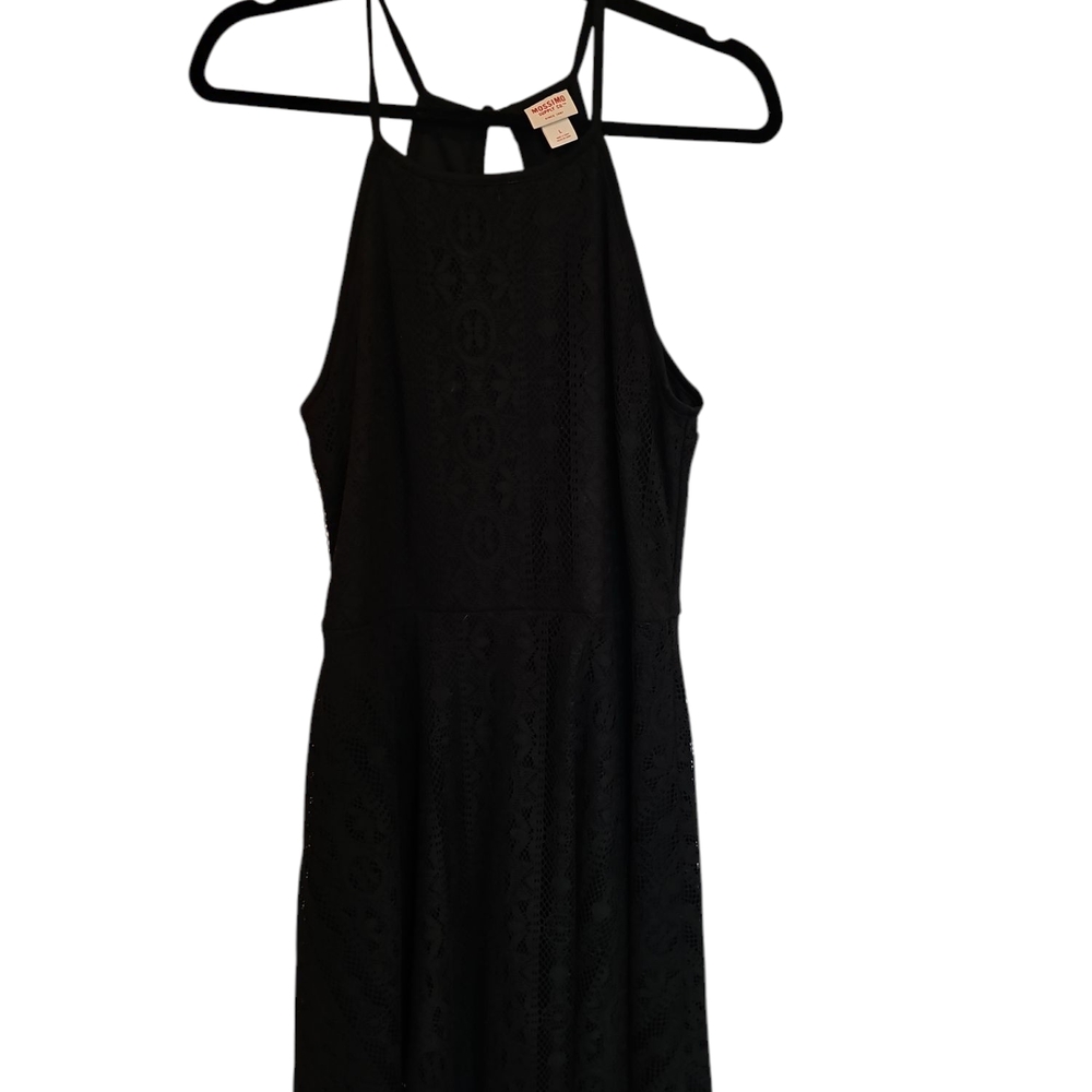 Elegant Black Halter Dress